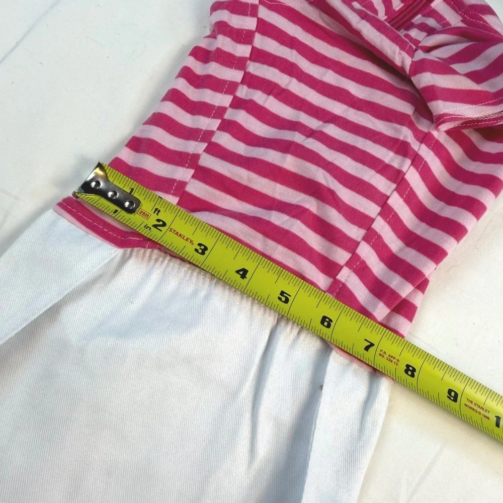 Boutique Dog Pet Dress Medium Pink White Striped Dog Clothes NWT